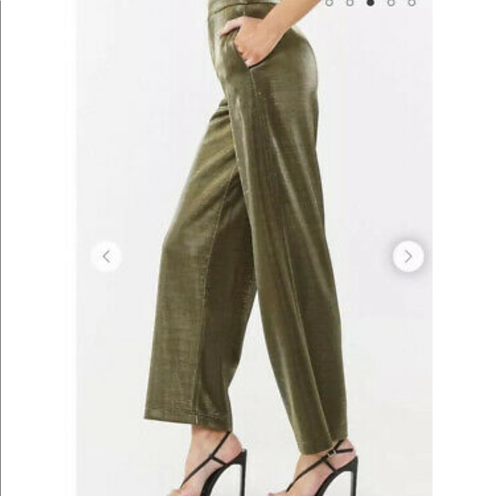 Gold Metallic wide leg pants